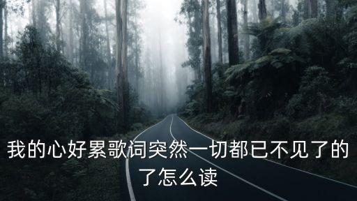 我的心好累歌詞突然一切都已不見了的了怎么讀
