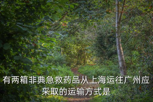有兩箱非典急救藥品從上海運(yùn)往廣州應(yīng)采取的運(yùn)輸方式是