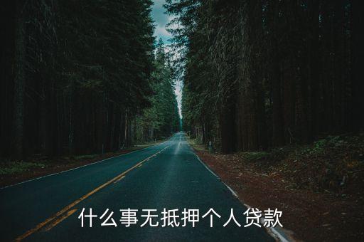 貸款無抵押，無抵押貸款是什么意思