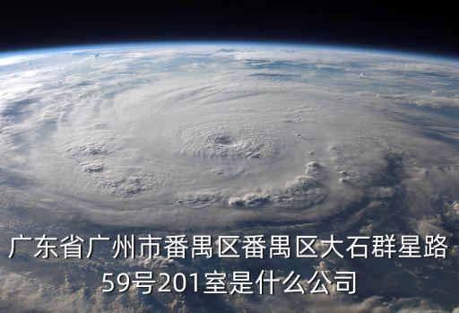 廣東省廣州市番禺區番禺區大石群星路59號201室是什么公司