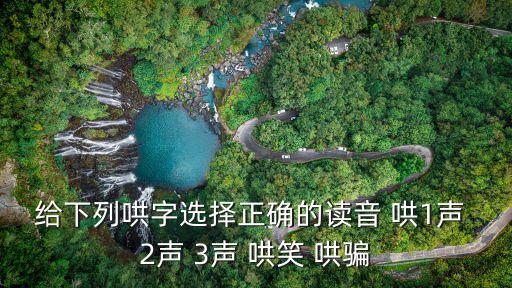 哄笑的讀音，給下列哄字選擇正確的讀音 哄1聲 2聲 3聲 哄笑 哄騙