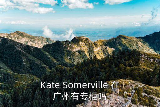 Kate Somerville 在廣州有專柜嗎