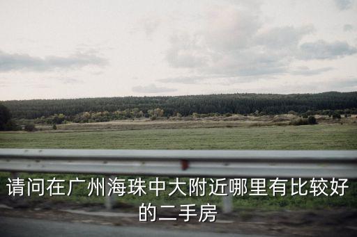 請問在廣州海珠中大附近哪里有比較好的二手房