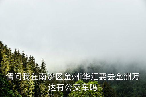 廣東廣州金洲萬達廣場，請問我在南沙區金州i華匯要去金洲萬達有公交車嗎