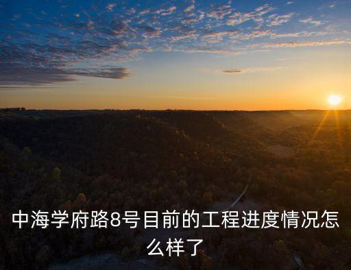 中海學府路8號目前的工程進度情況怎么樣了