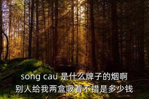 廣州銀球香煙品牌，song cau 是什么牌子的煙啊別人給我兩盒吸著不錯是多少錢