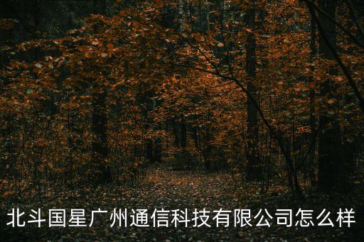 北斗國星廣州通信科技有限公司怎么樣