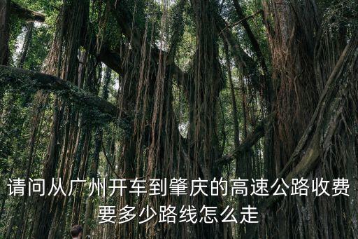請問從廣州開車到肇慶的高速公路收費要多少路線怎么走