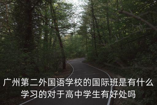 廣州高中讀國際班的優缺點，大家可以跟我說說國際班的利弊嗎 本人初二目標美本top20因為家
