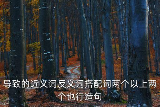 導致近義詞，導致的近義詞反義詞搭配詞兩個以上兩個也行造句