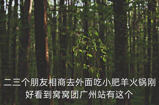 二三個朋友相商去外面吃小肥羊火鍋剛好看到窩窩團廣州站有這個