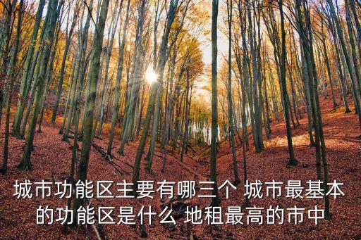 城市功能區主要有哪三個 城市最基本的功能區是什么 地租最高的市中