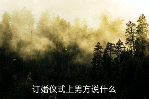 訂婚儀式上男方說什么