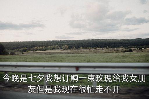 今晚是七夕我想訂購一束玫瑰給我女朋友但是我現在很忙走不開