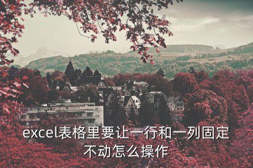 excel鎖定列，如何在excel中鎖定某行或某列