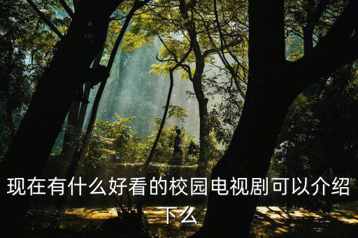 現在有什么好看的校園電視劇可以介紹下么