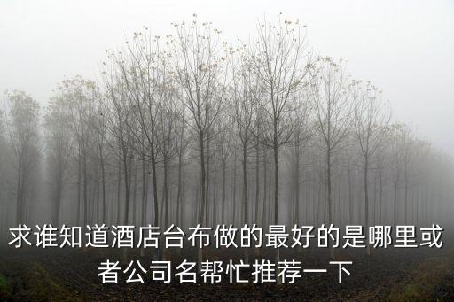 廣州思威酒店桌布，求誰知道酒店臺布做的最好的是哪里或者公司名幫忙推薦一下