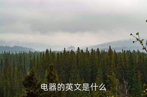 電器的英文，電器的英文是什么