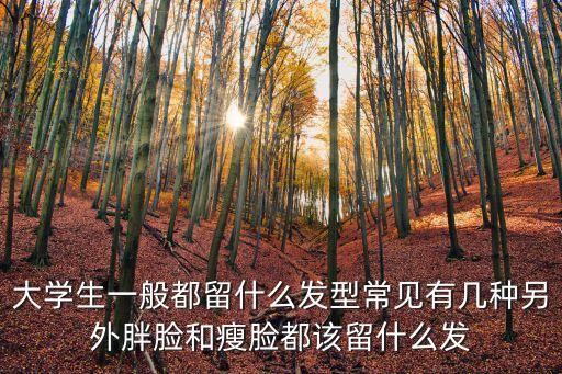 大學(xué)生一般都留什么發(fā)型常見(jiàn)有幾種另外胖臉和瘦臉都該留什么發(fā)