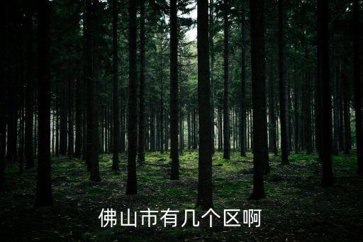 佛山市有幾個區啊