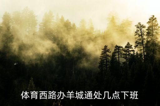 體育西路辦羊城通處幾點下班