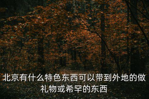 北京有什么特色東西可以帶到外地的做禮物或希罕的東西