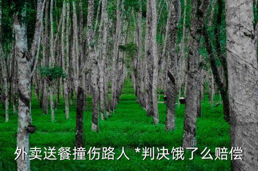 外賣送餐撞傷路人 *判決餓了么賠償