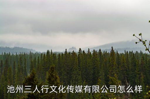池州三人行文化傳媒有限公司怎么樣