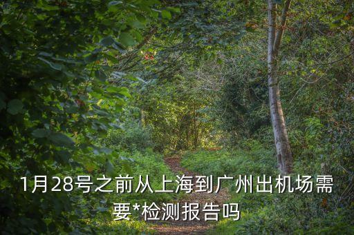 現在上海飛廣州需隔離嗎，1月28號之前從上海到廣州出機場需要*檢測報告嗎