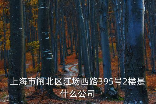上海市胤元電子商務(wù)有限公司，上海市閘北區(qū)江場(chǎng)西路395號(hào)2樓是什么公司
