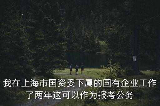 上海市國資委合同章程，我在上海市國資委下屬的國有企業工作了兩年這可以作為報考公務