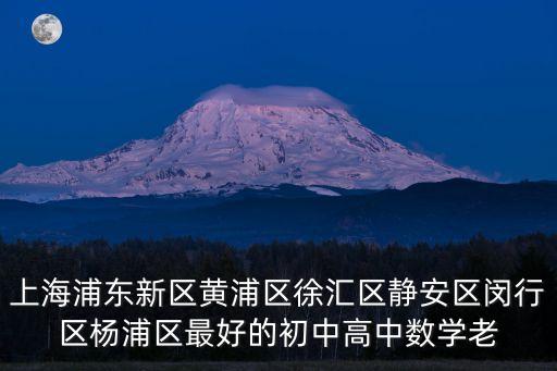 上海浦東新區黃浦區徐匯區靜安區閔行區楊浦區最好的初中高中數學老