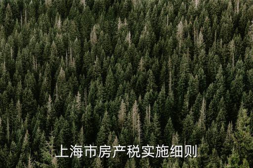 上海市房產稅實施細則