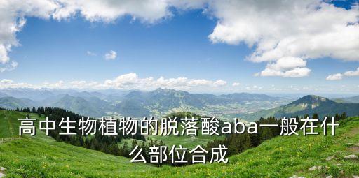 高中生物植物的脫落酸aba一般在什么部位合成