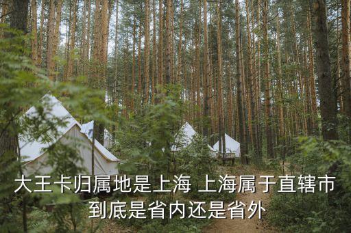 大王卡歸屬地是上海 上海屬于直轄市 到底是省內還是省外