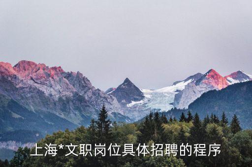 上海市事業單位聘用流程，上海*文職崗位具體招聘的程序