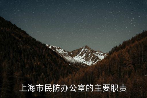 上海市民防辦公室的主要職責