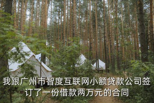 廣州智度小額貸款公司怎么樣，廣州智度互聯網小貸公司是不是*公司