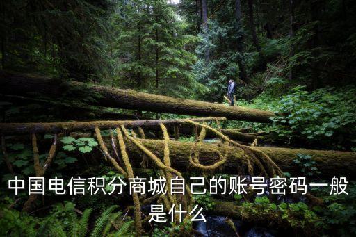 中國電信積分商城自己的賬號密碼一般是什么