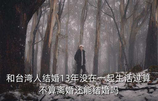 新婚快樂夜臺灣，和臺灣人結婚13年沒在一起生活過算不算離婚還能結婚嗎