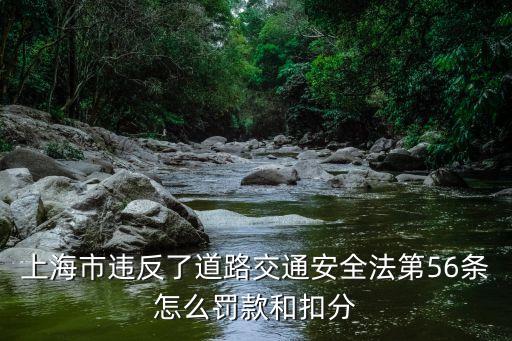 上海市違章處理扣分要求，在上海市違反了道路交通安全法扣幾分