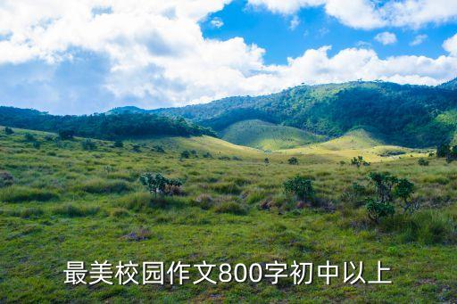 最美校園作文800字初中以上