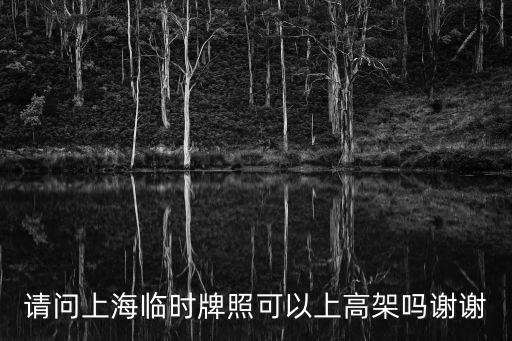 上海市高架臨時牌照可以開，請問上海臨時牌照可以上高架嗎謝謝