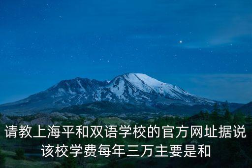 年上海市平和雙語學校高中學費多少，上海高中的學費