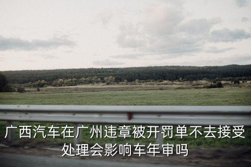 廣西汽車在廣州違章被開罰單不去接受處理會影響車年審嗎