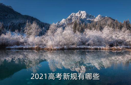 2021高考新規有哪些