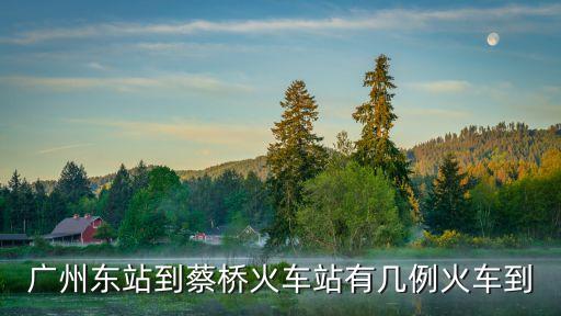 廣州有*病毒幾例，廣州東站到蔡橋火車站有幾例火車到