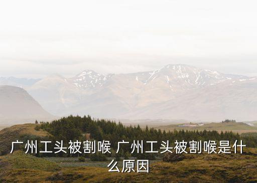 廣州工頭被割喉 廣州工頭被割喉是什么原因