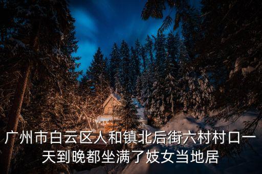 廣州市白云區人和鎮北后街六村村口一天到晚都坐滿了妓女當地居