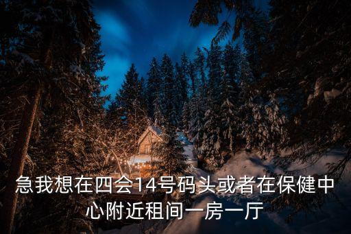 急我想在四會14號碼頭或者在保健中心附近租間一房一廳